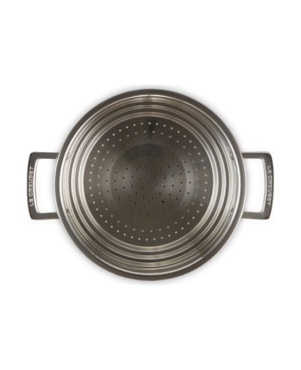 Le Creuset Vaporeira Grande de Aço Inoxidável com Tampa de Vidro | Le Creuset | Mimocook
