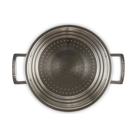 Le Creuset Großer Dämpfeinsatz aus Edelstahl mit Glasdeckel | Le Creuset | Mimocook