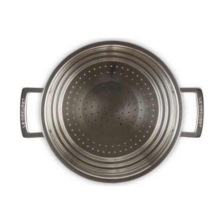 Le Creuset Vaporeira Grande de Aço Inoxidável com Tampa de Vidro | Le Creuset | Mimocook