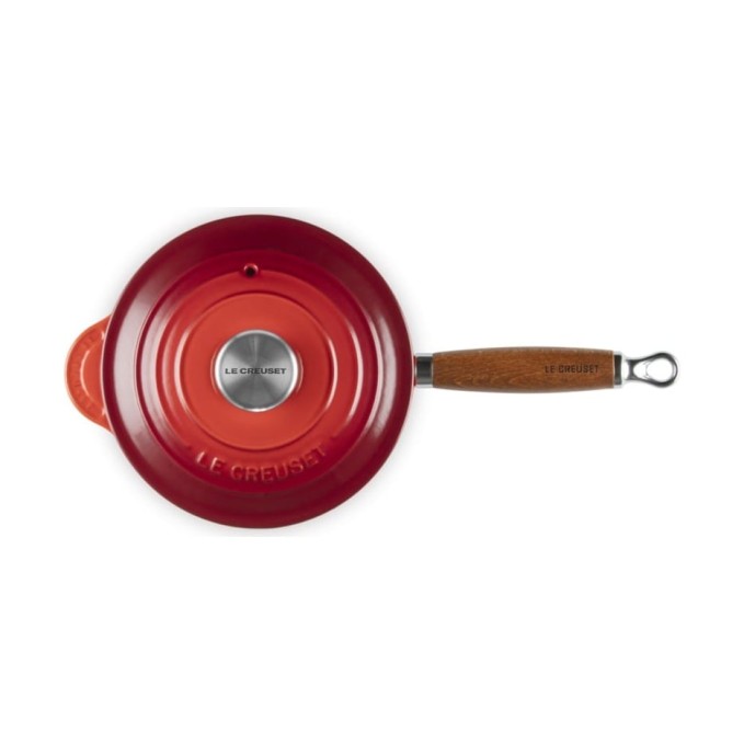 Le Creuset Casserole en Fonte Émaillée avec Manche en Bois 18 cm | Le Creuset | Mimocook