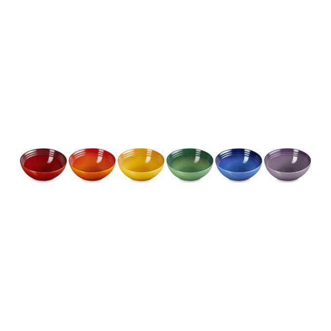 Le Creuset Stoneware Rainbow Set of 6 Cereal Bowls 16 cm | Le Creuset | Mimocook