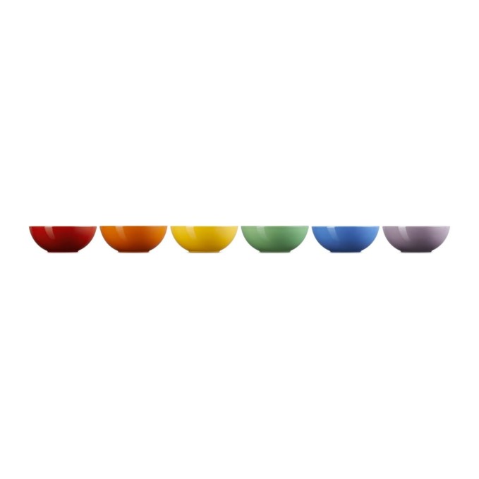 Le Creuset Stoneware Rainbow Set of 6 Cereal Bowls 16 cm | Le Creuset | Mimocook