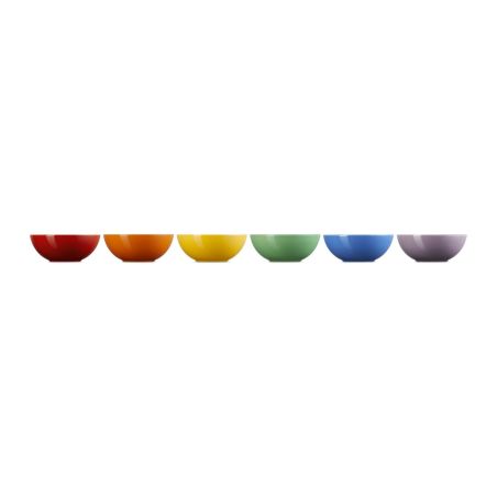 Le Creuset Set de 6 Tigelas Arco-Íris em Cerâmica para Cereal 16 cm | Le Creuset | Mimocook