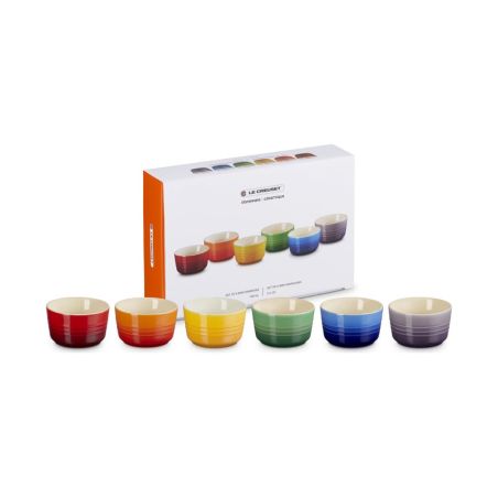 Le Creuset 6er-Set Mini-Ramekins Regenbogen aus Steinzeug | Le Creuset | Mimocook