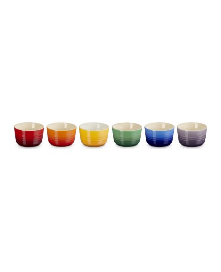 Le Creuset 6er-Set Mini-Ramekins Regenbogen aus Steinzeug | Le Creuset | Mimocook