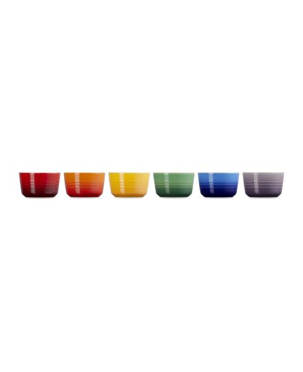 Le Creuset 6er-Set Mini-Ramekins Regenbogen aus Steinzeug | Le Creuset | Mimocook