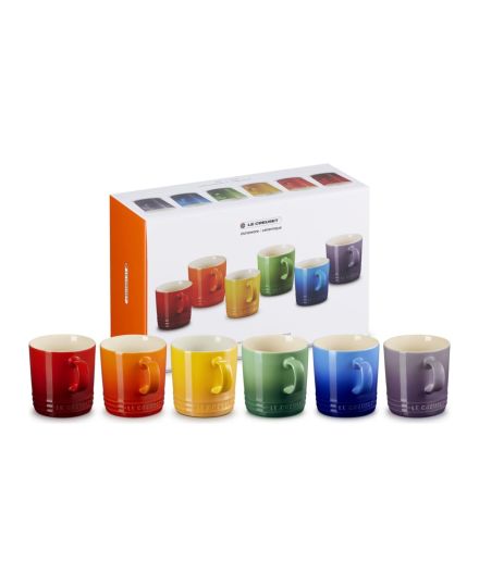 Le Creuset Set de 6 Canecas de Café Arco-Íris em Cerâmica 0,35 L | Le Creuset | Mimocook