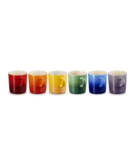 Le Creuset 6er-Set Becher Regenbogen aus Steinzeug 0,35 L | Le Creuset | Mimocook