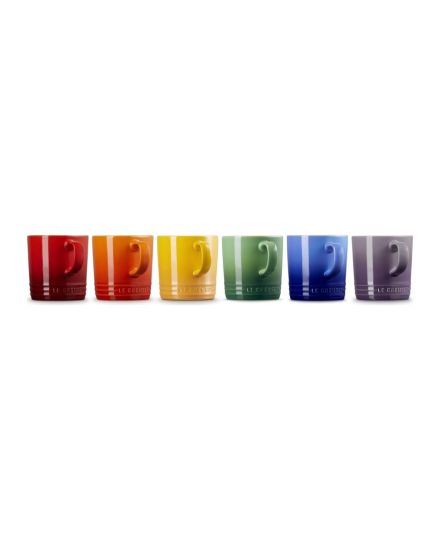 Le Creuset Set de 6 Canecas de Café Arco-Íris em Cerâmica 0,35 L | Le Creuset | Mimocook