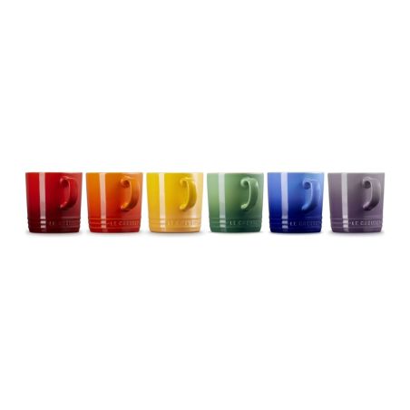 Le Creuset 6er-Set Becher Regenbogen aus Steinzeug 0,35 L | Le Creuset | Mimocook