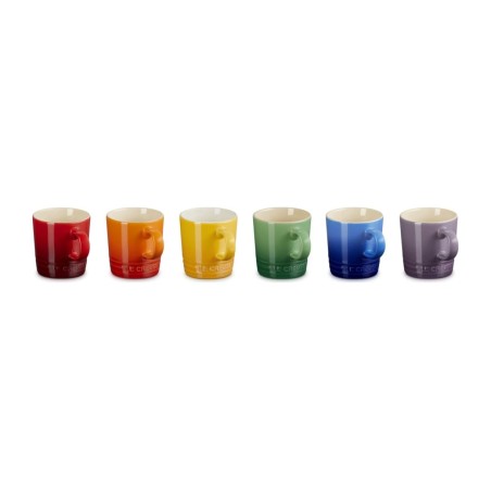 Le Creuset Set de 6 Tazas de Espresso de Cerámica Arcoíris 0,1 L | Le Creuset | Mimocook
