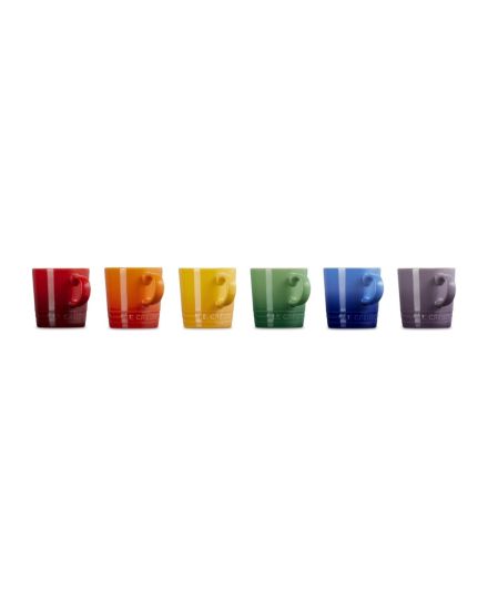 Le Creuset Set de 6 Canecas de Espresso Arco-Íris em Cerâmica 0,1 L | Le Creuset | Mimocook