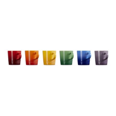 Le Creuset Set de 6 Canecas de Espresso Arco-Íris em Cerâmica 0,1 L | Le Creuset | Mimocook