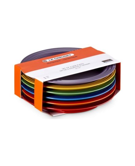 Le Creuset 6er-Set Beilagenteller Regenbogen aus Steinzeug 22 cm | Le Creuset | Mimocook
