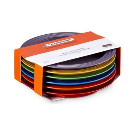 Le Creuset 6er-Set Beilagenteller Regenbogen aus Steinzeug 22 cm | Le Creuset | Mimocook