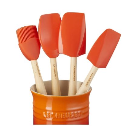 Le Creuset 5-teiliges Craft-Utensilien-Set mit Steinzeugtopf | Le Creuset | Mimocook
