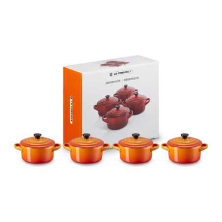 Le Creuset 4er-Set Mini Cocottes aus Steinzeug 10 cm | Le Creuset | Mimocook
