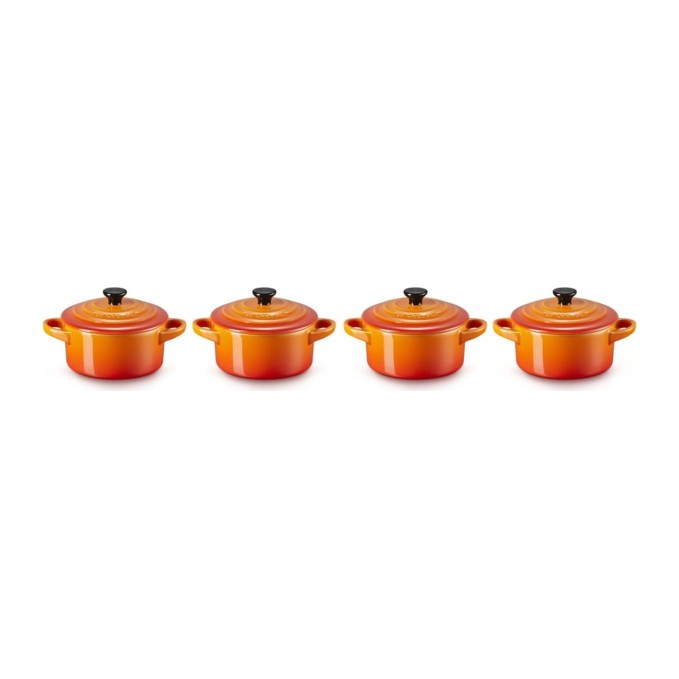 Le Creuset Set de 4 Mini Cocottes de Cerámica de Gres 10 cm | Le Creuset | Mimocook