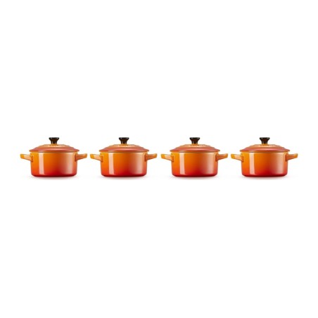 Le Creuset Set de 4 Mini Cocottes de Cerámica de Gres 10 cm | Le Creuset | Mimocook