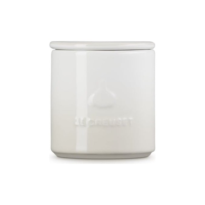 Le Creuset Bote Signature para Ajos de Cerámica de Gres Merengue | Le Creuset | Mimocook