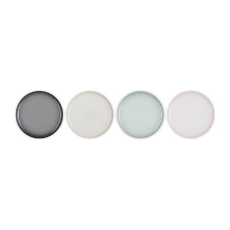 Le Creuset Set of 4 Coupe Stoneware Small Plates 22 cm | Le Creuset | Mimocook