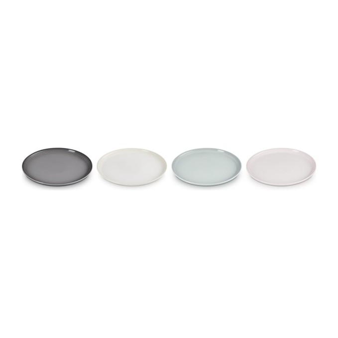 Le Creuset Set of 4 Coupe Stoneware Small Plates 22 cm | Le Creuset | Mimocook