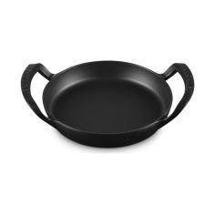 Le Creuset Satin Black Cast Iron BBQ Outdoor Round Skillet 25 cm