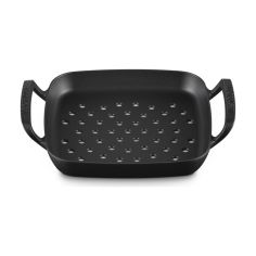 Le Creuset Quadrado para Grelhar BBQ OutdoorFerro Fundido Preto Fosco 30 cm