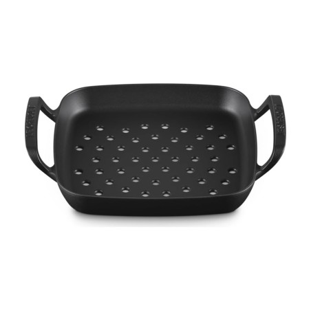 Le Creuset Cesto Cuadrado para Asar BBQ Outdoor de Hierro Fundido Negro Mate 30 cm | Le Creuset | Mimocook