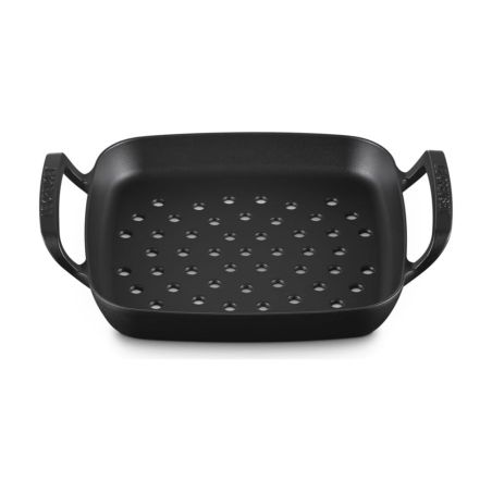 Le Creuset Quadrado para Grelhar BBQ Outdoor  Ferro Fundido Preto Fosco 30 cm | Le Creuset | Mimocook