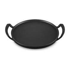Le Creuset Molde Redondo para Pizza BBQ Outdoor de Hierro Fundido Negro Mate 35 cm