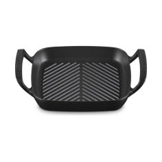 Le Creuset Grelhador Quadrado BBQ Outdoor em Ferro Fundido Preto Fosco 26 cm
