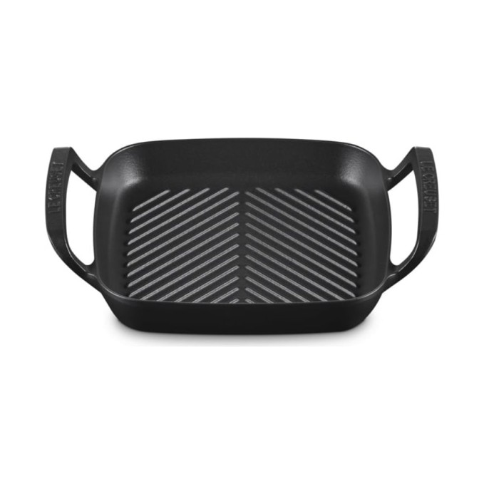 Le Creuset Parrilla Cuadrada BBQ Outdoor de Hierro Fundido Negro Mate 26 cm | Le Creuset | Mimocook