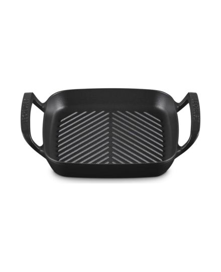 Le Creuset Quadratischer BBQ Outdoor Grill aus Gusseisen in Mattschwarz 26 cm | Le Creuset | Mimocook