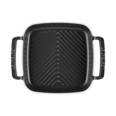 Le Creuset Quadratischer BBQ Outdoor Grill aus Gusseisen in Mattschwarz 26 cm | Le Creuset | Mimocook