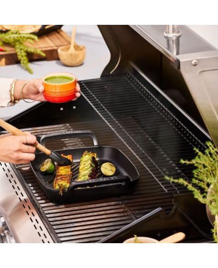 Le Creuset Grelhador Quadrado BBQ Outdoor em Ferro Fundido Preto Fosco 26 cm | Le Creuset | Mimocook