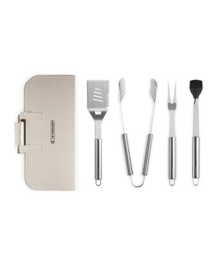 Le Creuset BBQ-Utensilien-Set aus Edelstahl mit Transporttasche | Le Creuset | Mimocook