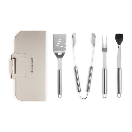 Le Creuset BBQ-Utensilien-Set aus Edelstahl mit Transporttasche | Le Creuset | Mimocook