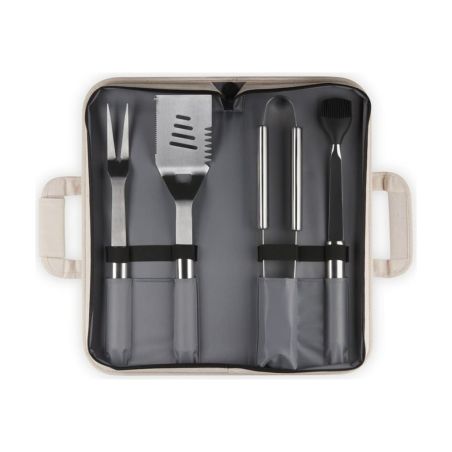 Le Creuset BBQ-Utensilien-Set aus Edelstahl mit Transporttasche | Le Creuset | Mimocook
