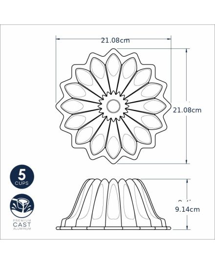 Lotus Bundt Pan 5 tazas forma de Nordic Ware | Nordic Ware | Mimocook