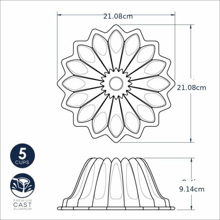 Lotus Bundt Pan 5 tazas forma de Nordic Ware | Nordic Ware | Mimocook
