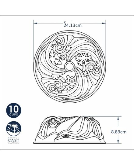 Nordic Ware Let It Snow Bundt Backform | Nordic Ware | Mimocook