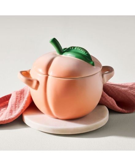 Le Creuset Peach Stoneware Mini Cocotte 0.58 L | Le Creuset | Mimocook