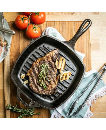 Lodge Quadratische Grillpfanne aus Gusseisen 27cm | Lodge | Mimocook