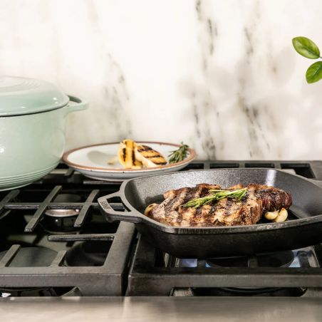 Lodge Quadratische Grillpfanne aus Gusseisen 27cm | Lodge | Mimocook