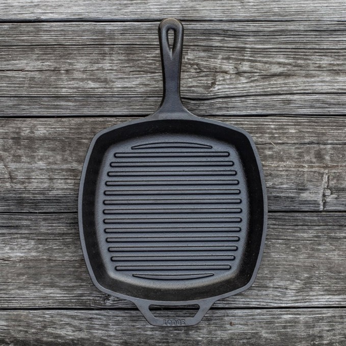 Lodge Square Cast Iron Grill Pan 27cm | Lodge | Mimocook