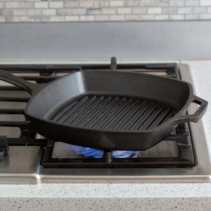 Lodge Square Cast Iron Grill Pan 27cm | Lodge | Mimocook