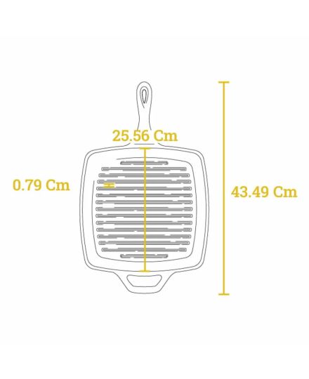 Lodge Grill carré en fonte 27 cm | Lodge | Mimocook