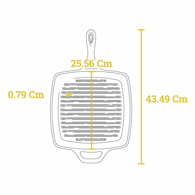 Lodge Square Cast Iron Grill Pan 27cm | Lodge | Mimocook