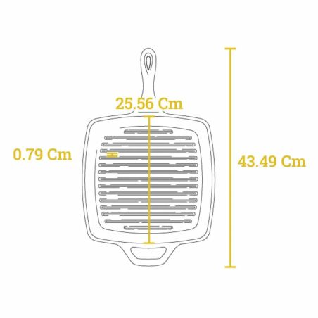 Lodge Quadratische Grillpfanne aus Gusseisen 27cm | Lodge | Mimocook
